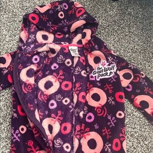 The Great Wolf Pack Kids Hooded Pajamas - Purple and Pink